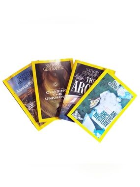 National Geographic Magazine Bundle 4 Issues Travel: America Arctic Cave Diving